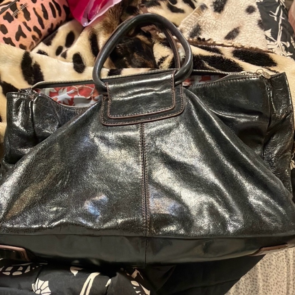 HOBO Black Leather Hobo Bag
